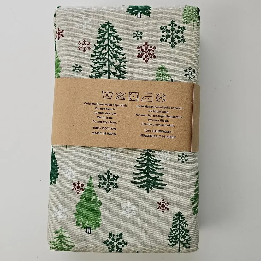 Urban Villa 6 pack cotton kitchen towels christmas trees snowflakes NIP